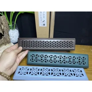 Premium Ceramic Incense Burner Box – Stickless Agarwood Incense Holder (24 cm Rectangular Design)